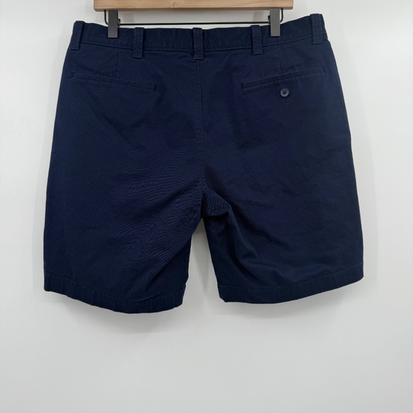J Crew Shorts Men 35 Blue Chino Walking 9" Inseam Casual Stretch Flat Front - Picture 3 of 10